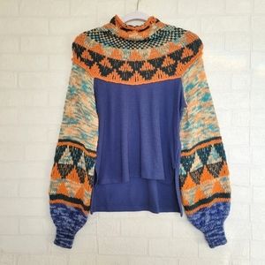 Free People Multicolor Patterned Sweater